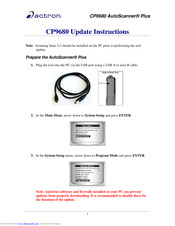Actron CP9680 AutoScanner Plus Update Instructions