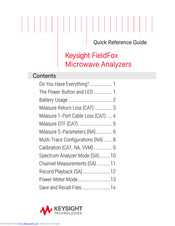 Keysight Technologies FieldFox N9927-90002 Quick Reference Manual