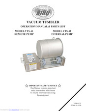 BIRO VTS-42 Operations Manual & Parts List