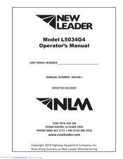 New Leader L5034G4 AGCO Operator's Manual