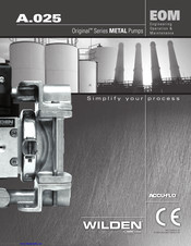 Wilden A.025 Original Metal Series Manual