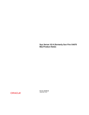 Oracle Sun Server X2-4 Product Notes