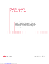 Keysight N9322C Programmer's Manual