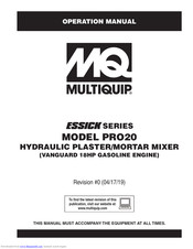 Multiquip Essick series Operation Manual