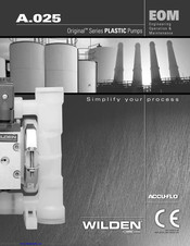 Wilden A.025 Original Metal Series Manual