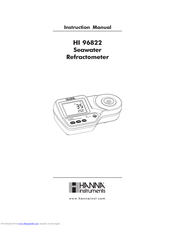 Hanna Instruments HI 96822 Instruction Manual