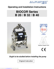 Almatec B 20 Operating And Installation Instructions