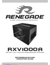 Renegade RXV1000A Operation Manual