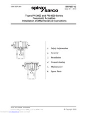 Spirax Sarco PN 3000 Series Installation And Maintenance Instructions Manual
