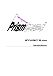Prism Sound MDIO-PTHDX Operation Manual
