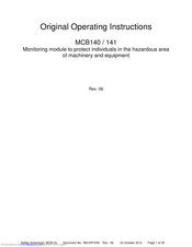 Danfoss MCB141 Original Operating Instructions