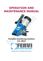 Fervi 0022 Operation And Maintenance Manual