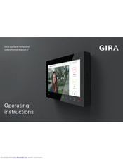 Gira Surface-mounted video home station 7 Operating Instructions Manual
