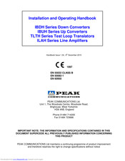 PEAK COMMUNICATIONS TLTH Series Installation And Operating Handbook