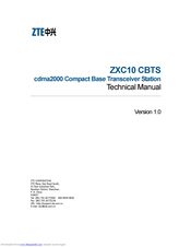 Zte ZXC10 CBTS Technical Manual