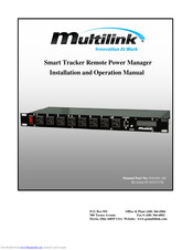 Multilink 018-041-11 Installation And Operation Manual