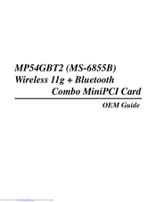 Msi MP54GBT2 Oem Manual