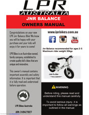 Little Pro Rider JNR Balance Owner's Manual