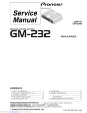 Pioneer GM-232 Service Manual