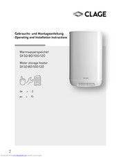 clage SX 50 E Operating And Installation Instructions