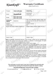 KISANKRAFT KK-SRT-910E Operation Manual