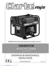 Clarke IG3500F Operation & Maintenance Instructions Manual