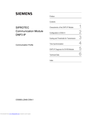 Siemens Siprotec DNP3 IP Communications Manual