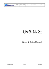Roadmate UVB-N52D Spec. & Quick Manual