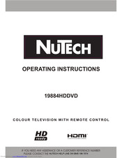 NuTech 19884HDDVD Operating Instructions Manual