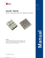 u-blox LEA-4R System Integration Manual And Reference Design