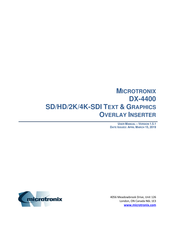 MICROTRONIX DX-4400-TI-4K User Manual