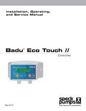 Speck pumps Badu Eco Touch II Installation, Operating And Service Manual