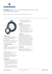 Emerson KEYSTONE OPTISEAL F14 Installation And Maintenance Instructions Manual