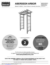 Backyard Discovery ABERDEEN ARBOR 1905610 Owner's Manual & Assembly Instructions