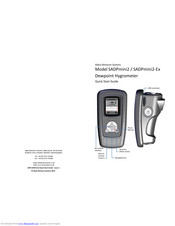 Alpha Moisture Systems SADPmini2-Ex Quick Start Manual