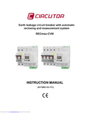 Circutor RECmax-CVM 2-pole Instruction Manual