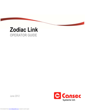 Cansec Zodiac Link Operator's Manual