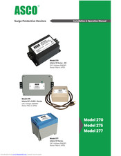 ASCO 270 SURGE PROTECTOR INSTALLATION & OPERATION MANUAL | ManualsLib