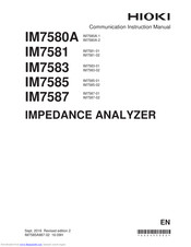 Hioki IM7585-02 Communication Instruction Manual