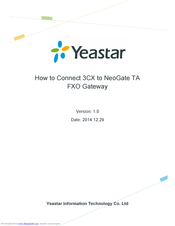 Yeastar Technology NeoGate TA FXO How To Connect