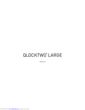 QLOCKTWO LARGE Manual
