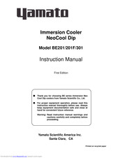 Yamato NeoCool Dip BE201 Instruction Manual