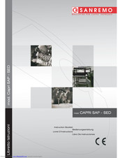 Sanremo CAPRI SAP Instruction Booklet