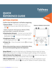 Tableau TD2u Quick Reference Manual