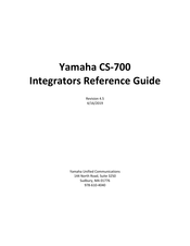 Yamaha CS700-SP Integrators Reference Manual
