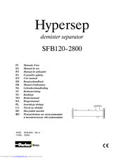 Parker Hiross Hypersep SFB700 User Manual