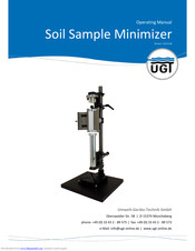 UGT Soil Sample Minimizer Operating Manual