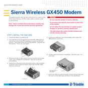 Sierra Wireless GX350 Quick Reference Card