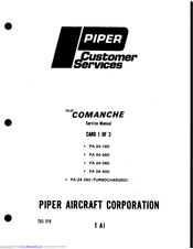 Piper PA-24-260 Comanche Service Manual