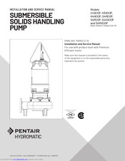 Pentair Hydromatic S4PXP Installation And Service Manual